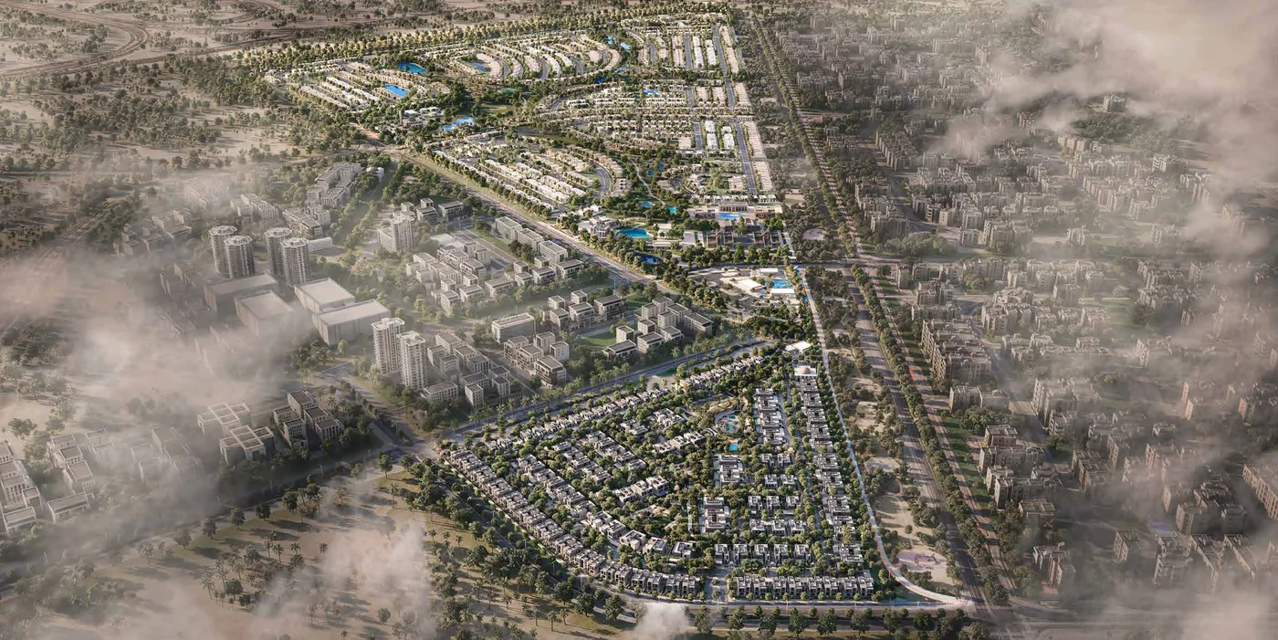 Aerial view of the Fay Hills community